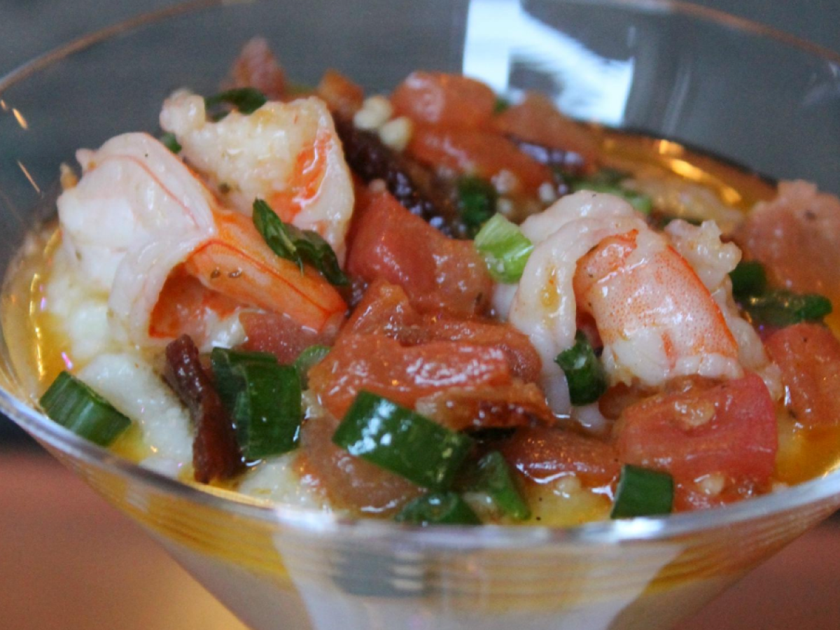 Shrimp in a cocktail glass