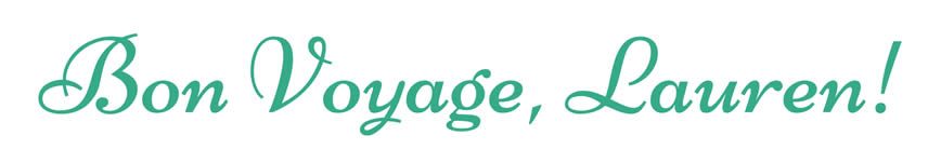 bon-voyage Bon Voyage, Lauren! Logo