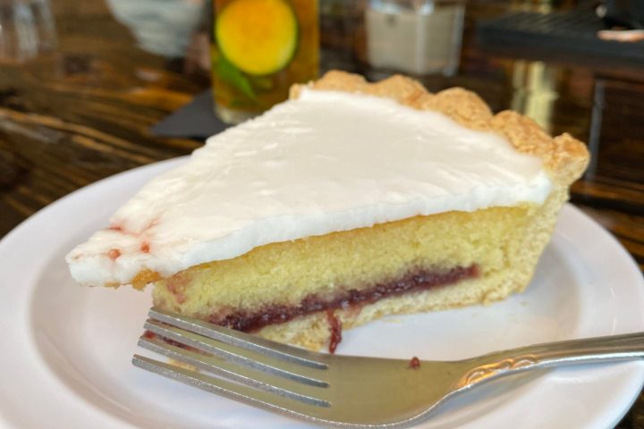 a slice of cake on a plate