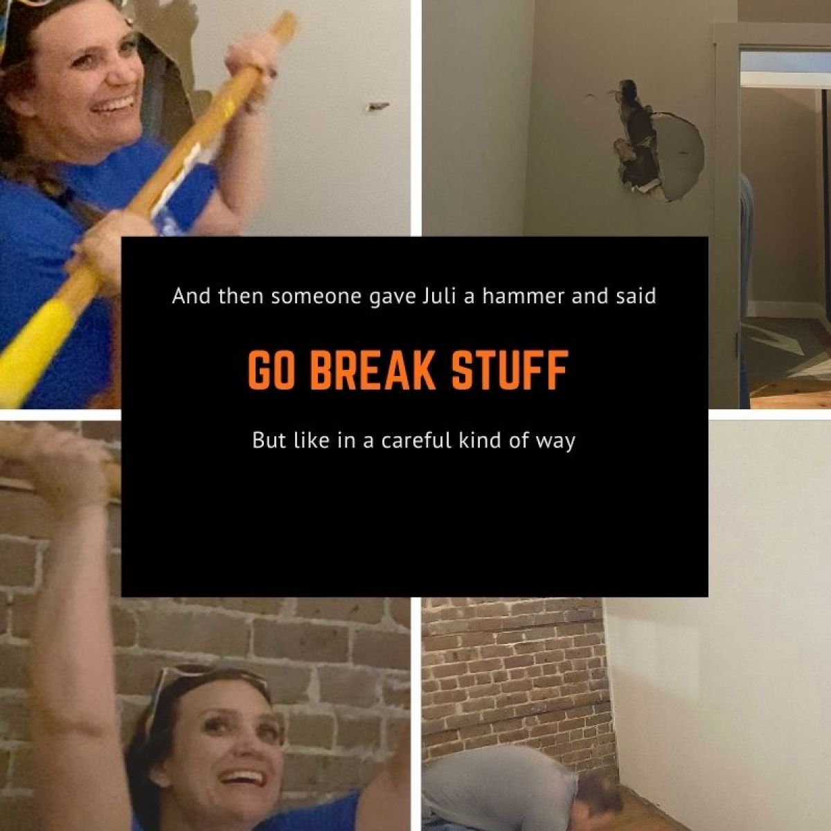 a person holding a sign