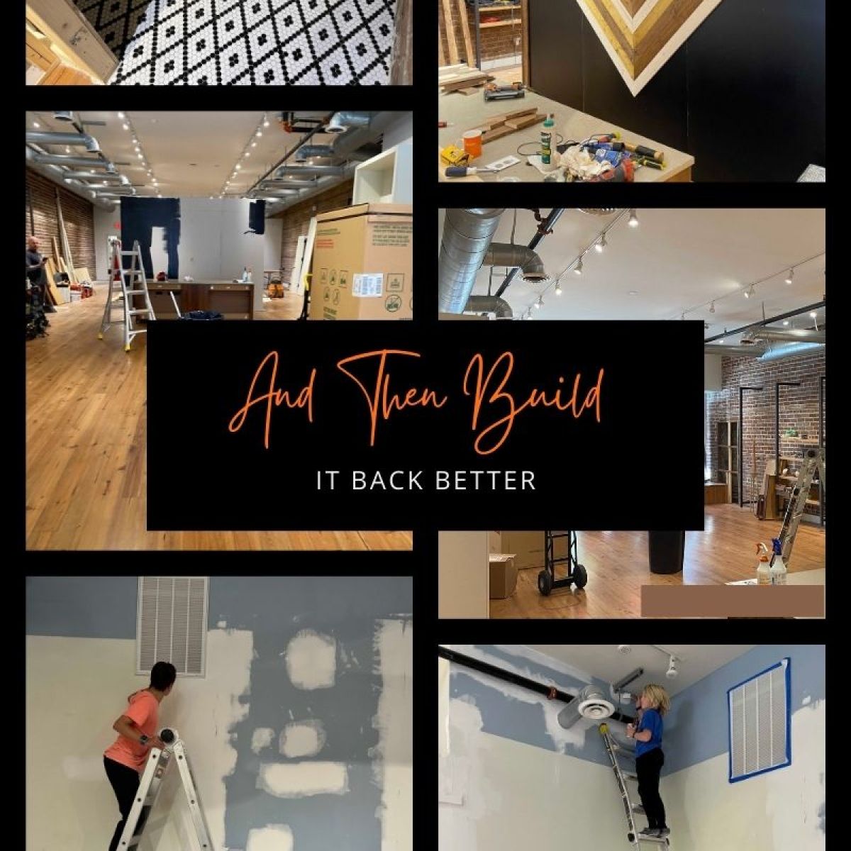 a group of people that are set up on display