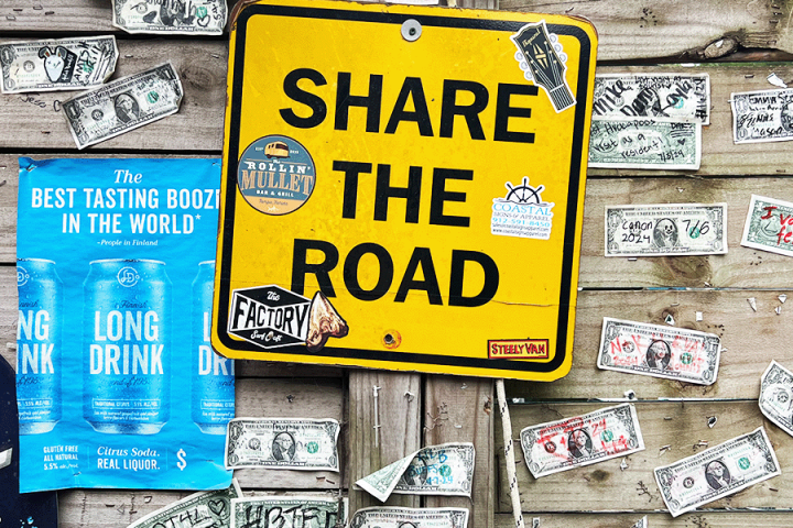 a sign on the side of a building